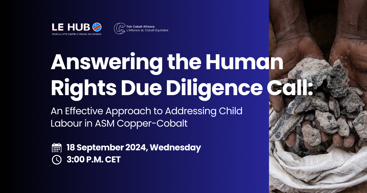 Webinar by FCA and The Hub on Human Rights Due Diligence and Tackling Child Labour in ASM Copper-Cobalt, Sep 18